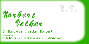 norbert velker business card